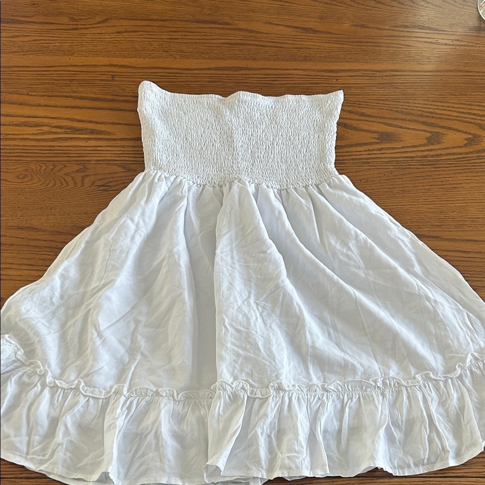White Strapless Dress/9